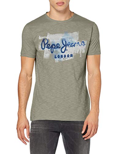 Pepe Jeans GOLDERS PM503213 Camiseta, Gris (Slate 955), Large para Hombre