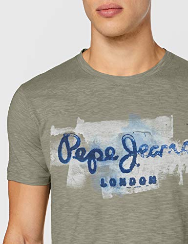 Pepe Jeans GOLDERS PM503213 Camiseta, Gris (Slate 955), Large para Hombre
