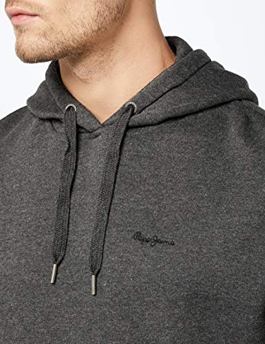 Pepe Jeans Thru Mens PM581155 Sudadera con Capucha, Gris (Dk Grey Marl 963), Medium para Hombre