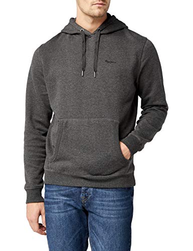 Pepe Jeans Thru Mens PM581155 Sudadera con Capucha, Gris (Dk Grey Marl 963), Medium para Hombre
