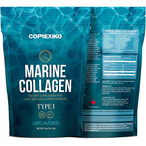 Péptidos Colágeno Marino de Peces Salvajes del Atlántico Norte (No de Acuicultura) – Proteína de Colágeno en Polvo para Articulaciones, Huesos, Piel, Cabello – Colágeno Hidrolizado (Hecho en Canadá)