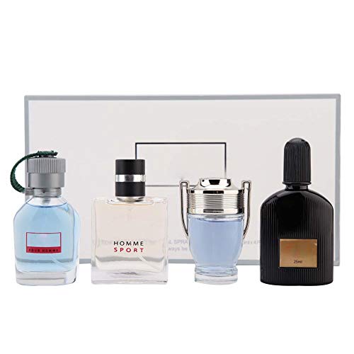 Perfume de Colonia para hombres, Set de perfume para hombre de Colonia, 4 x 25 ml Set de regalo de fragancia de larga duración Gentleman Liquid