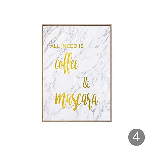 Perfume Lienzo Pintura Moda Pestañas Arte de la Pared Minimalista Carteles e Impresiones Mármol Imágenes modulares para la decoración de la Sala de Estar (Sin Marco)