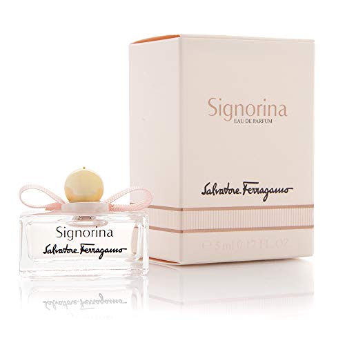 Perfumes miniaturas originales de mujer como detalles para bodas Ferragamo Signorina Eau de parfum 5 ml. para regalar