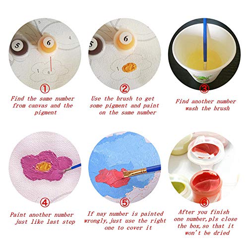 Personaje de anime japonés Escena de fantasía Chica linda Pareja Guerrero Pintura por números Kits Cepillos Pigmento acrílico Regalo creativo 40X50Cm Sin marco