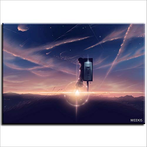 Personaje de anime japonés Escena de fantasía Chica linda Pareja Guerrero Pintura por números Kits Cepillos Pigmento acrílico Regalo creativo 40X50Cm Sin marco