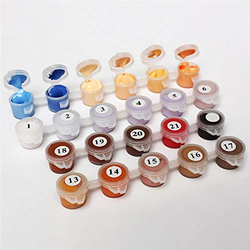 Personaje de anime japonés Escena de fantasía Chica linda Pareja Guerrero Pintura por números Kits Cepillos Pigmento acrílico Regalo creativo 40X50Cm Sin marco