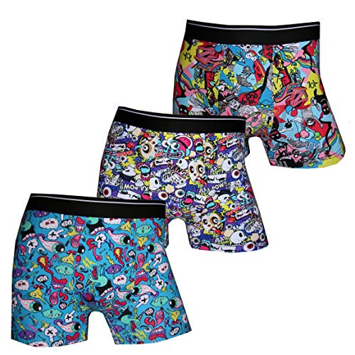 Pesail Psychedelic Acid Trip Top - Calzoncillos tipo bóxer (3 unidades) 3 unidades XXL