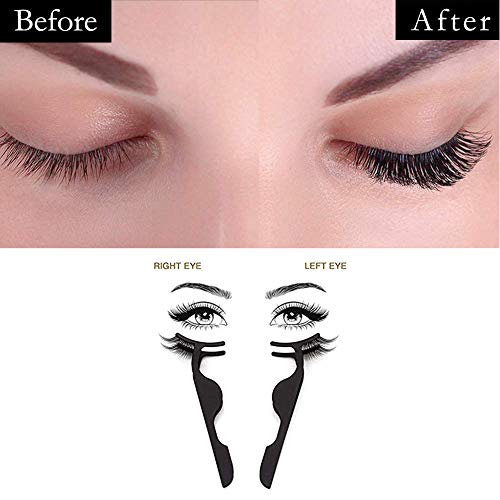 Pestañas magnéticas, H-Piano Tres imanes 4 piezas 3d imán Set de pestañas, sin trazos, plástico magnético pestañas ultra delgadas Lady Maquillaje Natural Maquillaje magnético pestañas postizas