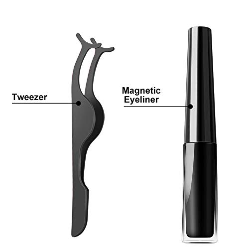 Pestañas Magneticas, Pestañas Magneticas Delineador, 3D Pestañas Postizas Reutilizables, Pestañas Magnéticas, Magnético delineador Impermeable De Larga Duración, Delineador De Ojos De Larga Duración
