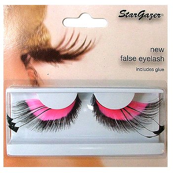 Pestañas postizas fantasía con plumas Nº 53 de Stargazer (Rosa)