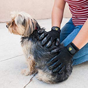 PET MAGASIN Guantes Quita pelos (1 par) - Guantes interactivos para masajes y Cepillado con Puntas de Silicona para Quitar Pelo Suavemente para Gatos, Perros, Caballos y Otras Mascotas