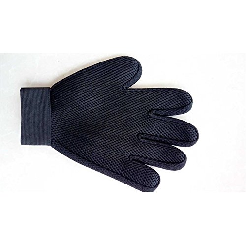 Pet Online Guantes de masaje de silicona Pet protección Cabello Baño Guantes de masaje Cepillo para gatos y perros de belleza cinco dedos Peine Cepillo 2 pack,verde