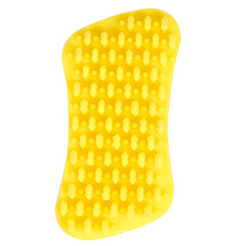 Pet Online Peine de peluquería para Perros de Pelo Corto Que se baña el Peine de la Belleza del Color del Animal doméstico, 11.8 × 6 × 2.5cm, Amarillo