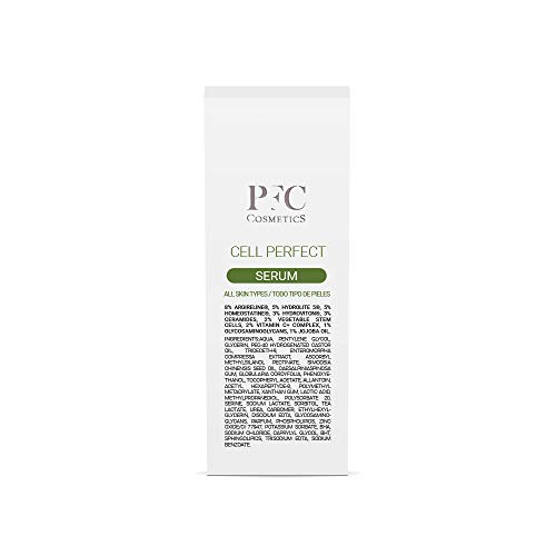 PFC Serum Antiarrugas con Células Madre Vegetales Loción Facial con Aceite de Jojoba Argireline® Hydrolite 5® Homeostatine® Hydroviton® Ceramides Vitamina C+ Complex y Glycosaminoglycans.
