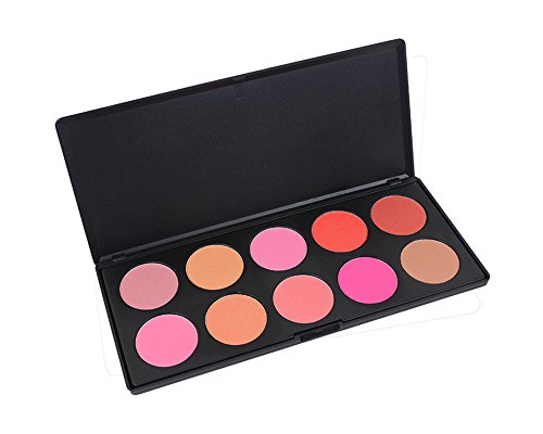 PhantomSky 10 Colores Cara Polvos Coloretes/Blush Paleta de Maquillaje Cosmética - Perfecto para Uso Profesional y Diario