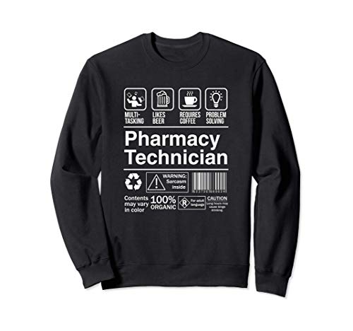 Pharmacy Technician Product Label Funny Gift Sudadera