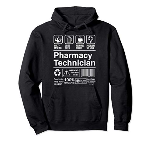 Pharmacy Technician Product Label Funny Gift Sudadera con Capucha