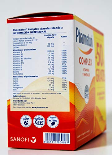 Pharmaton complex, 60capsulas + 30 de REGALO