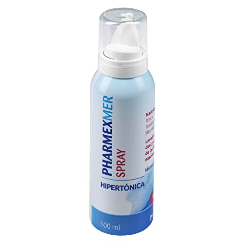Pharmexmer Spray Hipertónica | Spray nasal | Agua de mar natural para lavado y descongestión nasal | Contra la rinitis, resfriado y sinusitis | Para adultos y niños a partir de 6 años - 100 ml