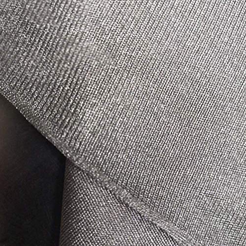 PHBSF 100% fibra de plata, tela elástica contra la radiación, tela conductora plateada EMF, bloqueo RFID, ancho 150 cm (tamaño: 1,5 x 5 m)