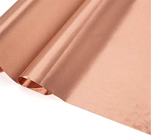 PHBSF EMF RFID emi RF Bloqueo Cobre Niquelado Electromagnético Conductivo Medidores Inteligentes Protección Conexión A Tierra/Conexión A Tierra Tela De Fibra Color Dorado(Size:1.1 * 1m)