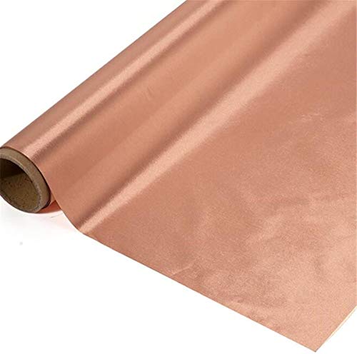 PHBSF EMF RFID emi RF Bloqueo Cobre Niquelado Electromagnético Conductivo Medidores Inteligentes Protección Conexión A Tierra/Conexión A Tierra Tela De Fibra Color Dorado(Size:1.1 * 1m)