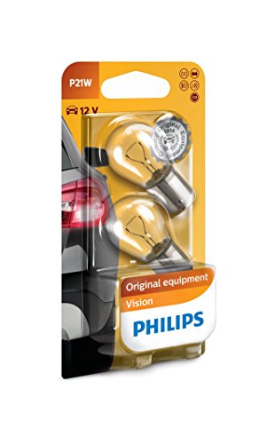 Philips 12498B2 Vision - Bombilla P21W para indicadores (2 unidades)