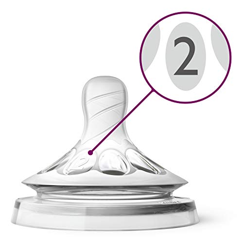 Philips Avent SCF042/27-2 - Tetinas natural flujo lento, 1m+, con 1 agujero