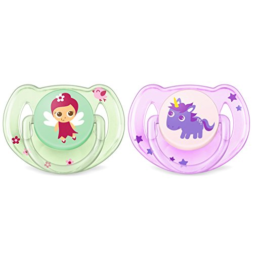 Philips Avent SCF169/48 - Pack con 2 chupetes Jardín encantado, de 6 a 18 meses, niña