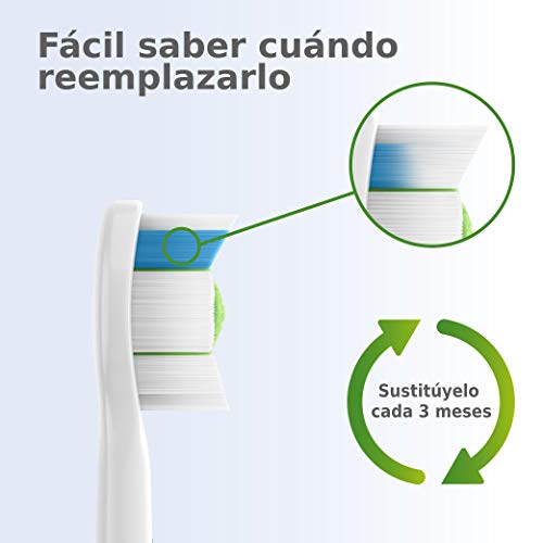 Philips HX6068 Accesorio para el cepillo de dientes eléctrico, Blanco, Pack de 8