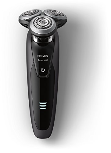 Philips Serie 9000 S9031/12 - Máquina de afeitar con cabezales de 8 direcciones, uso en seco/húmedo, 50 min de batería, incluye recortador de precisión y funda de viaje, negro