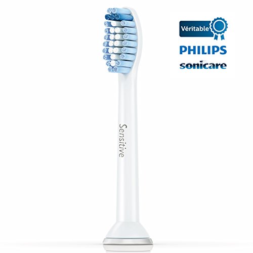 Philips Sonicare Sensitive HX6052/07 - Set de 2 cabezales estándar para cepillo de dientes eléctrico, color blanco