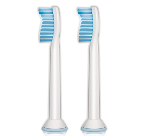 Philips Sonicare Sensitive HX6052/07 - Set de 2 cabezales estándar para cepillo de dientes eléctrico, color blanco