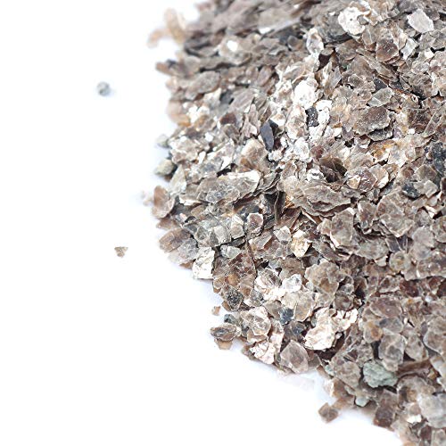 Piedra brillante triturada mágica natural copos de mica para pintura de resina, arte y manualidades, arte de uñas, decoración de hojas, multiuso de 2 a 4 mm (6-10 malla), Tawny