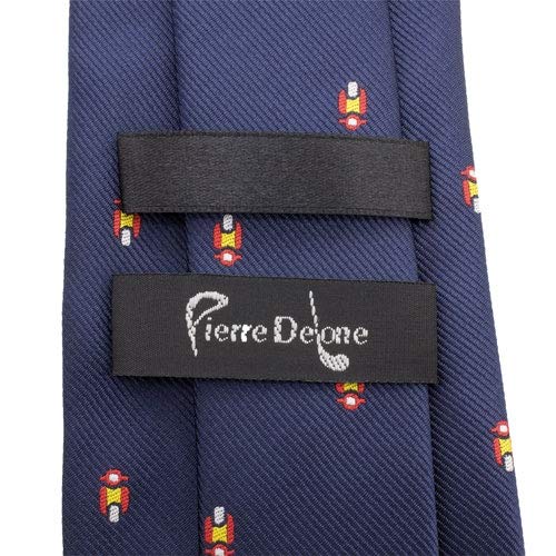 PIERRE DELONE. CORBATA COLOR MARINO CON ESTAMPADO DE VESPAS BANDERA DE ESPAÑA. SE SIRVE CON ESTUCHE-8.40 x 155.00 x 0.00 cm