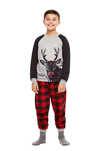 Pijama Familiar de Navidad Invierno Dos Piezas Pantalon y Camiseta Conjunto Mama Papa y Bebe Ropa Igual para Toda la Familia Sleepwear Traje de Domir Nightwear Sleepsuit Pijamas Navideños Familiares