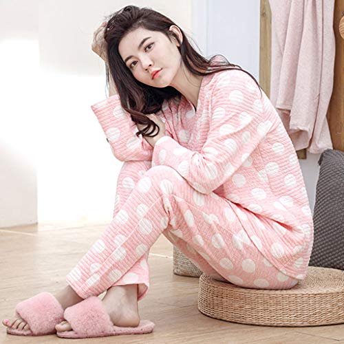 Pijamas Pijamas Mujeres Embarazadas Cinturón Auto-Atado Camisón Dulce de Algodón Rosa Embarazo Homedressing Moda Ropa de Lactancia Embarazadas Regalo Camisas de Pijamas