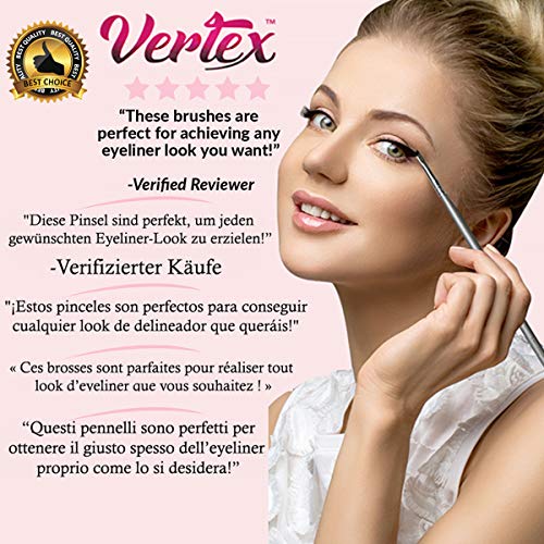 Pincel Delineador de Ojos, Delineado Egipcio, Pincel Plano Rígido de Gel o Líquido, Kit Pincel Punta Fina de Cerda Fina para Precisión en Maquillaje Perfecto Brocha De Cejas