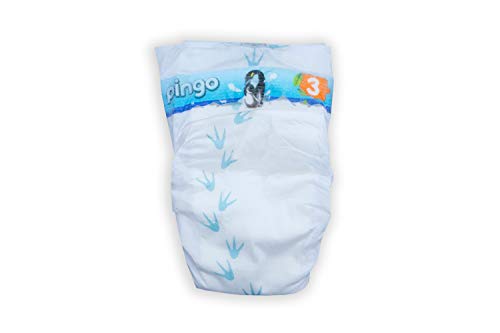 Pingo - Pañales Talla 3 Midi - 2 paquetes de 44 unidades- 4-9 kg -Pañales para bebé - Anti-alergénicos sin perfume - Máxima Absorción - Pañales ecológicos - Pieles sensibles - Color Blanco