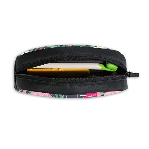 Pink Famingo Pineapples Sugar Skull Estuche para lápices Estuche para bolígrafos Cremallera Bolsa de Maquillaje pequeña Papelería para Estudiantes Suministros de Oficina para Adolescentes Boy Girls