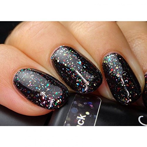 PINK Gellac color 177 Negro Glitterize Black esmalte pintauñas 15ml gel permanente 14 días
