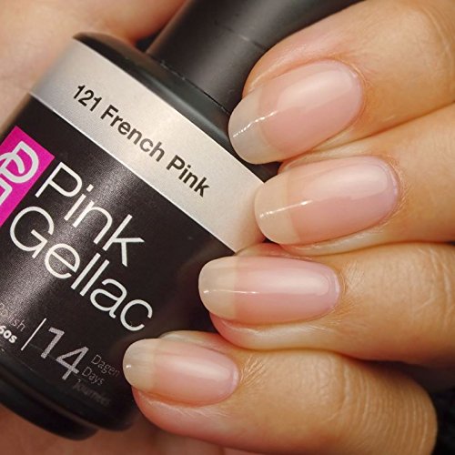 Pink Gellac - Esmaltes de uñas de gel, 15 ml, color rosa manicura francesa