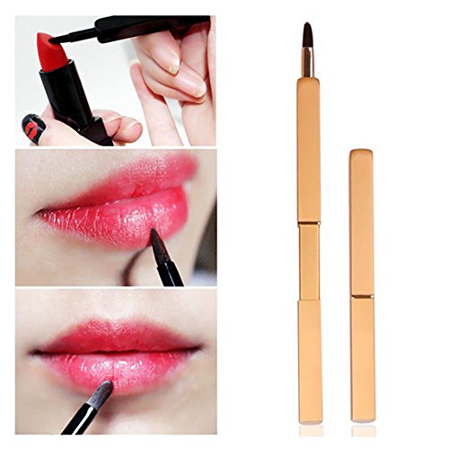 Pinkiou Eyeliner lápiz con sello impermeable doble cara larga duradera sello maquillaje Eyeliner herramienta (oro)