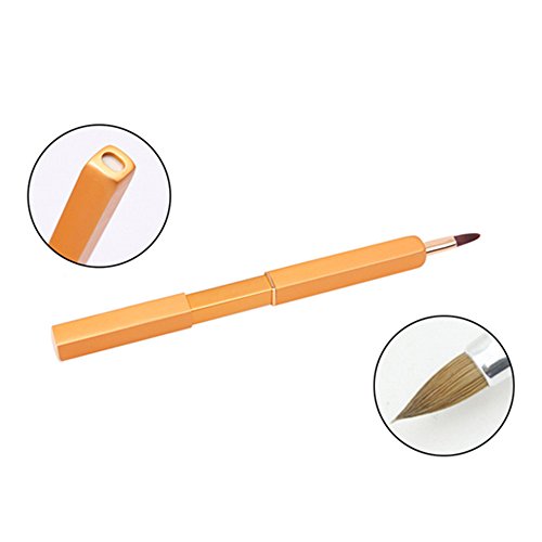 Pinkiou Eyeliner lápiz con sello impermeable doble cara larga duradera sello maquillaje Eyeliner herramienta (oro)