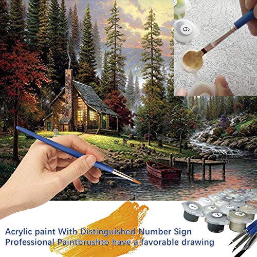 Pintar por Numeros Adultos Niños Estatua Pintada Pintura Al Óleo DIY Lienzo Pintura por Números Kits Decoración De Pared Regalos 40X50Cm -Elefante(Sin Marco)