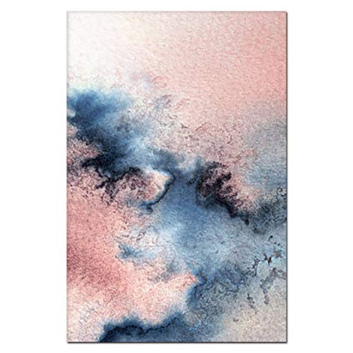 Pintura abstracta de la acuarela Pintura de la lona Colorete en polvo Decoración tropical Carteles e impresiones en pinturas murales 60x80cm