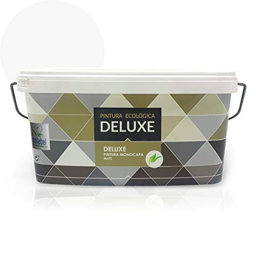 PINTURA DE PAREDES PROFESIONAL, 1ª CALIDAD. Totalmente Lavable, Pintura Ecológica, Pintura Plástica Supercubriente, Acabado Mate. No Salpica. Pintura de Colores. (6 KG, Gris claro)