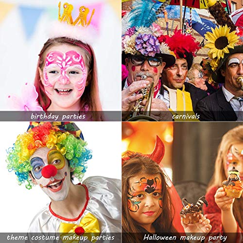 Pinturas de Cara para Niños, Bodypainting Pintura, Pintura Facial, Pintura Corporal con 15 Diversas Colores, Colorantes Naturales y Seguros para Niños y Adulto, Caracterizarse en Fiestas, Halloween