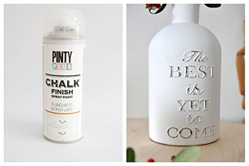 Pinty Plus Chalk Finish CK788 Spray Paint Broken White - Pintura en Aerosol, 400 ml, Blanco Roto